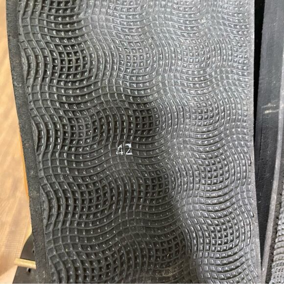 ALOHAS Marshmallow Scacchi Leather Crossover Sandals‎ Black Brown 42 11 11.5 - Picture 7 of 8